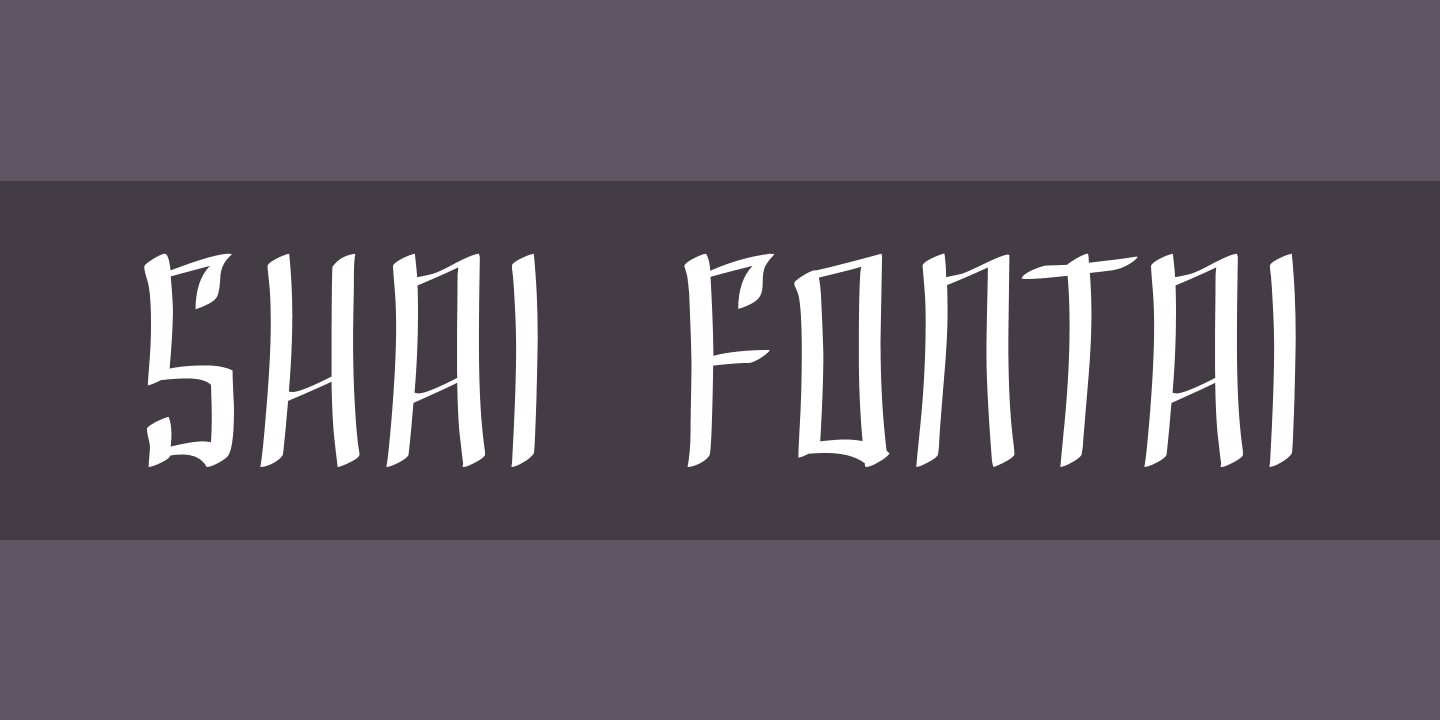 Beispiel einer Shai Fontai Distressed Regular-Schriftart